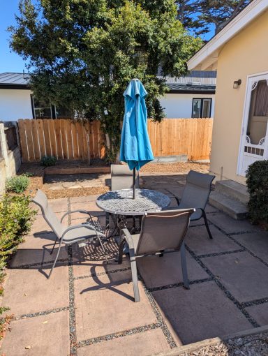 Backyard sitting area 2