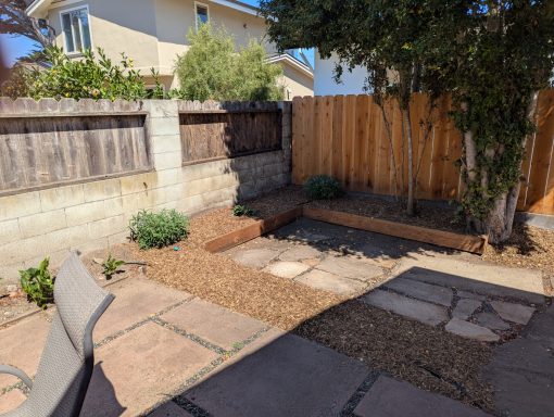 Flagstone sitting area